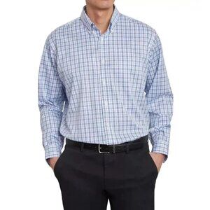 NEW Kirkland Signature Men's 17.5 Non-Iron Traditional Fit Dress Shirt Plaid